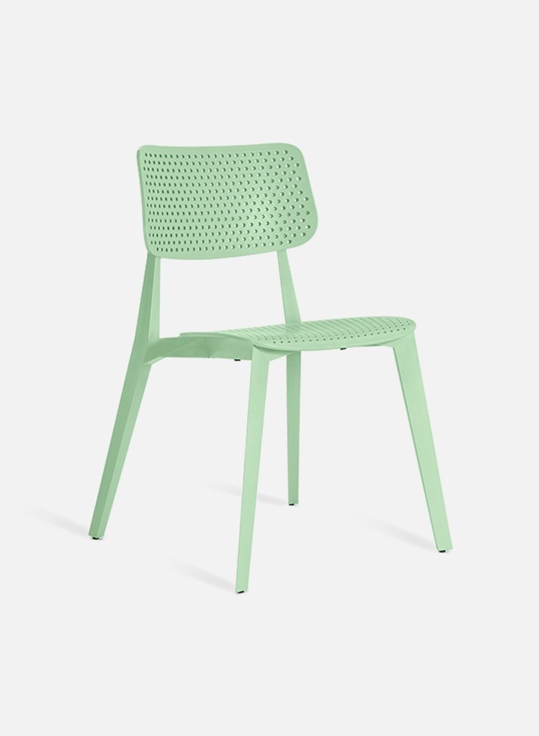3 Stellar sedia con buchi Menta Stellar chair holes Mint green