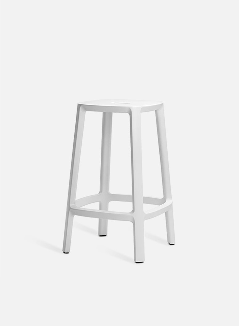 4 Cadrea sgabello basso Bianco Cadrea low stool White