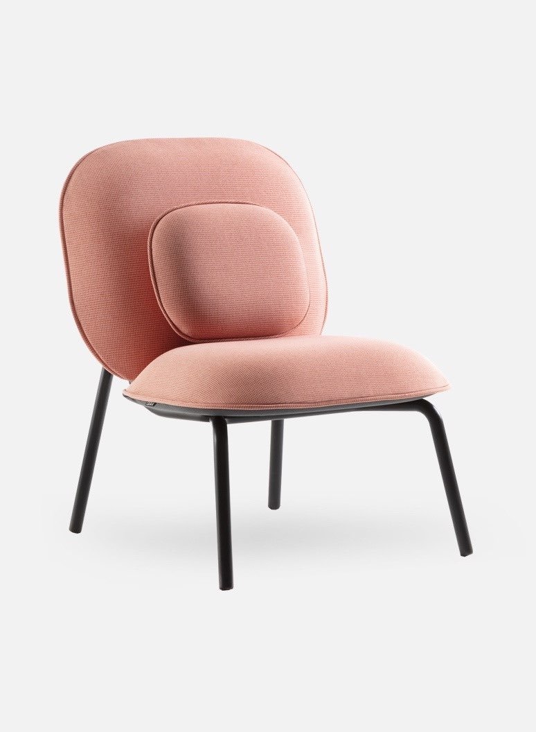 Tasca Lounge Chair | Gabriel Pink Fabric
