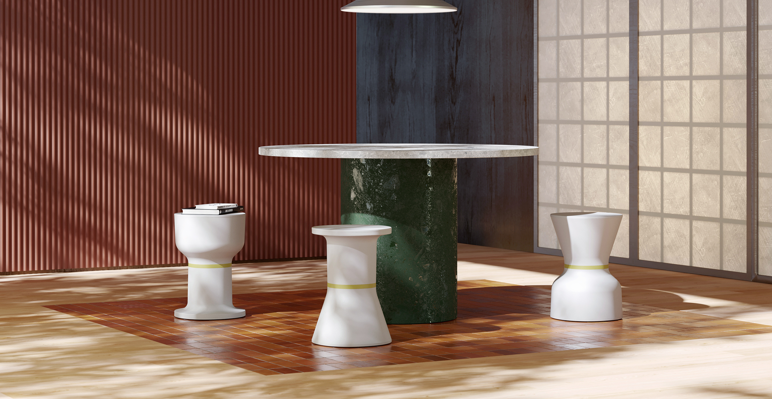 Pa.He.Ko side chair, side table universal module by TOOU